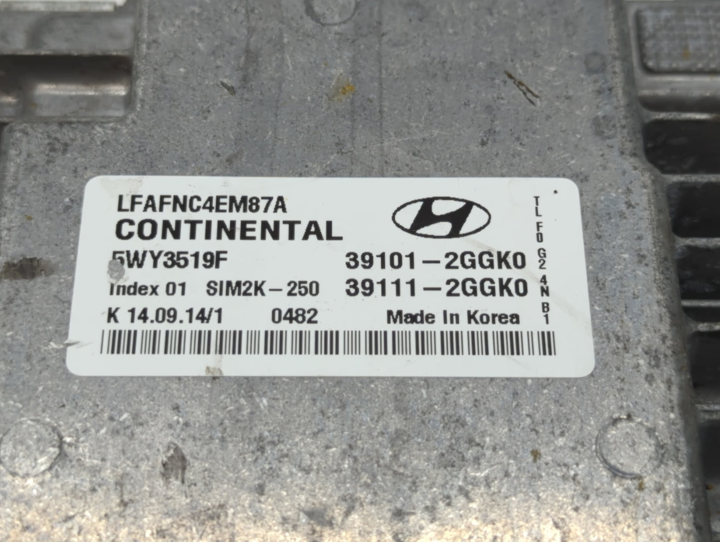 2015-2017 Hyundai Sonata PCM Engine Control Computer ECU ECM PCU OEM P/N:39111-2GGK0 39101-2GGK0 Fits Fits 2015 2016 2017 OE