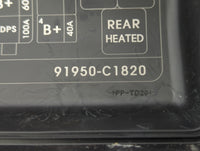 2015 Hyundai Sonata Fusebox Fuse Box Panel Relay Module P/N:91950-C1820 Fits OEM Used Auto Parts - Oemusedautoparts1.com