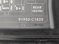 2015 Hyundai Sonata Fusebox Fuse Box Panel Relay Module P/N:91950-C1820 Fits OEM Used Auto Parts - Oemusedautoparts1.com
