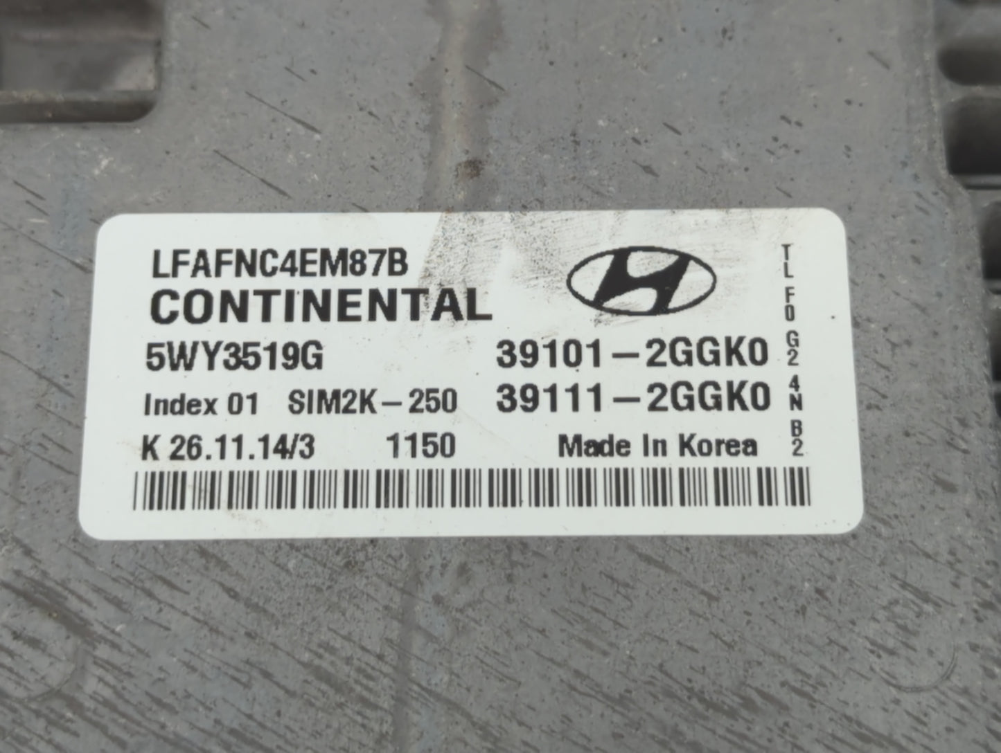 2015-2017 Hyundai Sonata PCM Engine Control Computer ECU ECM PCU OEM P/N:39111-2GGK0 39101-2GGK0 Fits Fits 2015 2016 2017 OE