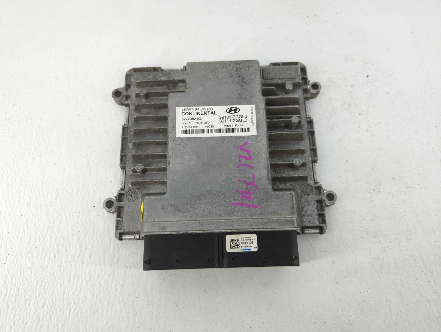 2015-2017 Hyundai Sonata PCM Engine Control Computer ECU ECM PCU OEM P/N:39101-2GGL0 Fits Fits 2015 2016 2017 OEM Used Auto 