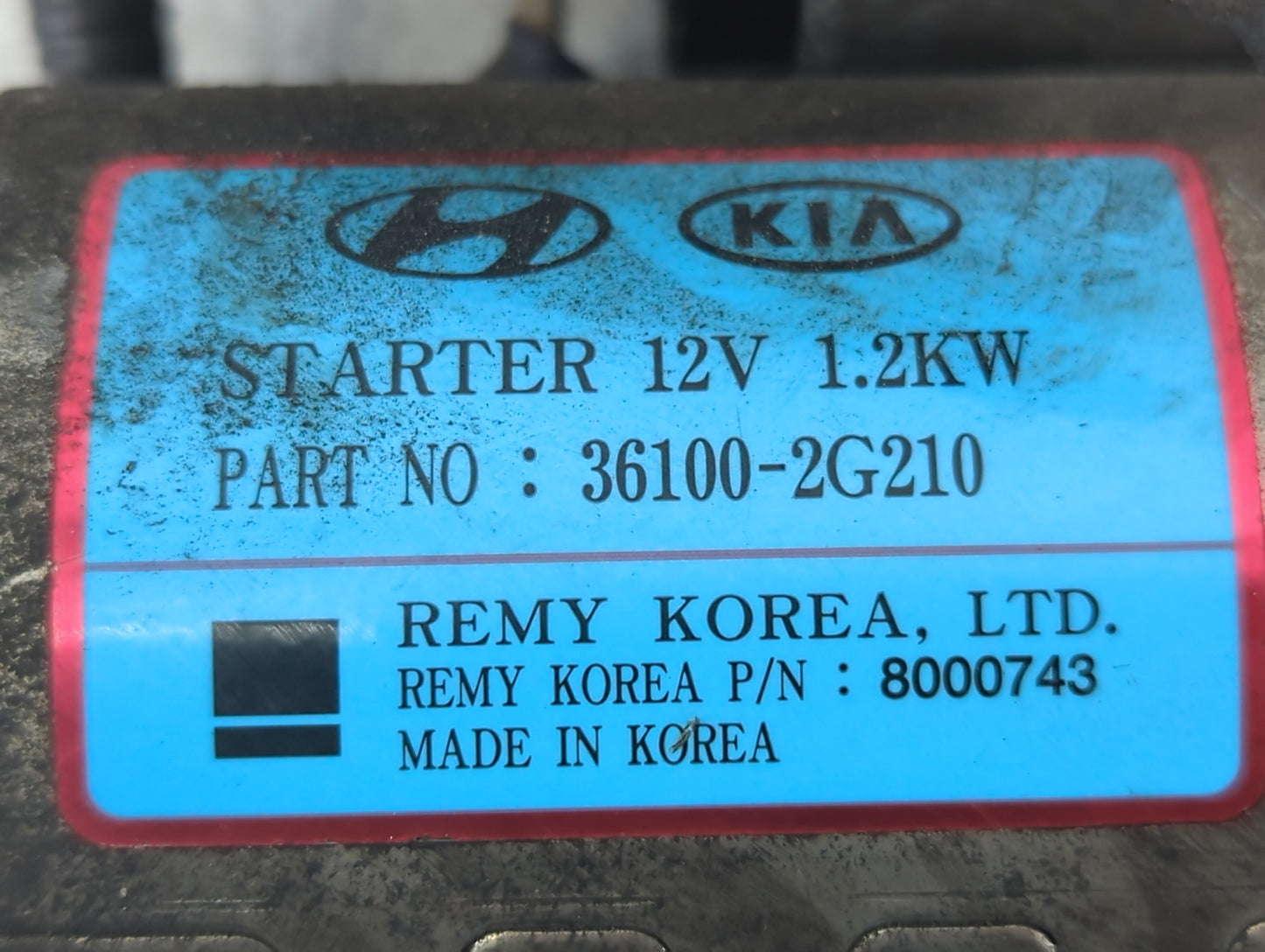 2008-2015 Hyundai Sonata Car Starter Motor Solenoid OEM P/N:36100-2G210 Fits Fits 2008 2009 2010 2011 2012 2013 2014 2015 20