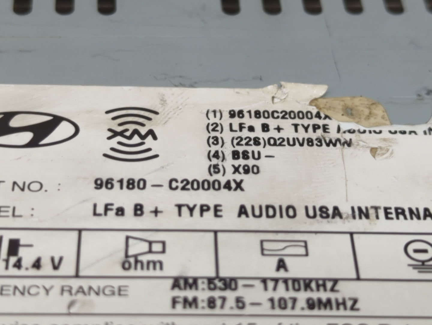 2015-2017 Hyundai Sonata Am Fm Cd Player Radio Receiver - Oemusedautoparts1.com