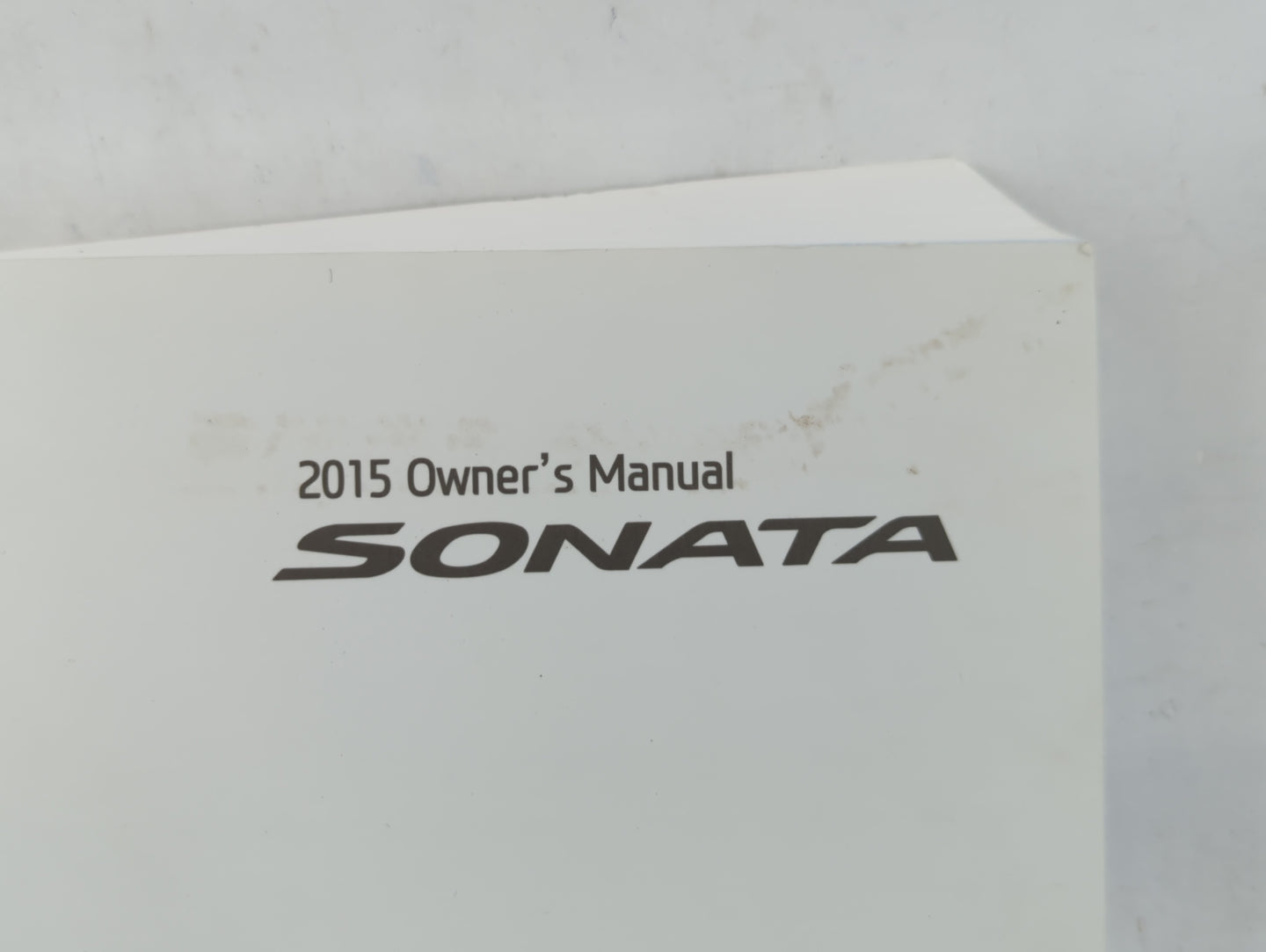 2015 Hyundai Sonata Owners Manual Book Guide P/N:FC10-EC45AE OEM Used Auto Parts - Oemusedautoparts1.com
