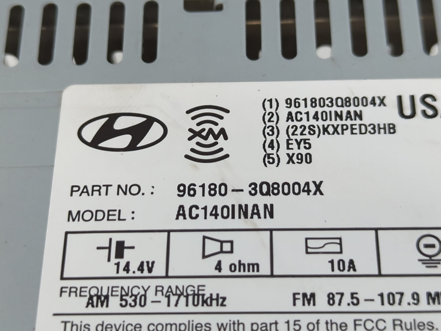 2014-2015 Hyundai Sonata Am Fm Cd Player Radio Receiver - Oemusedautoparts1.com