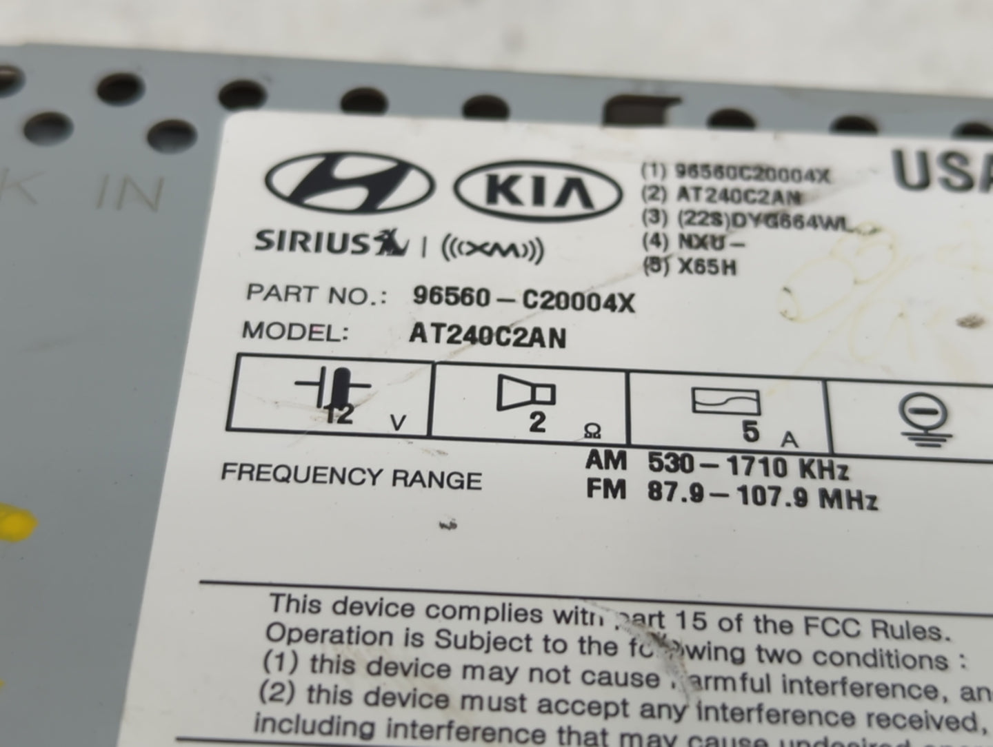 2011-2015 Hyundai Sonata Am Fm Cd Player Radio Receiver - Oemusedautoparts1.com