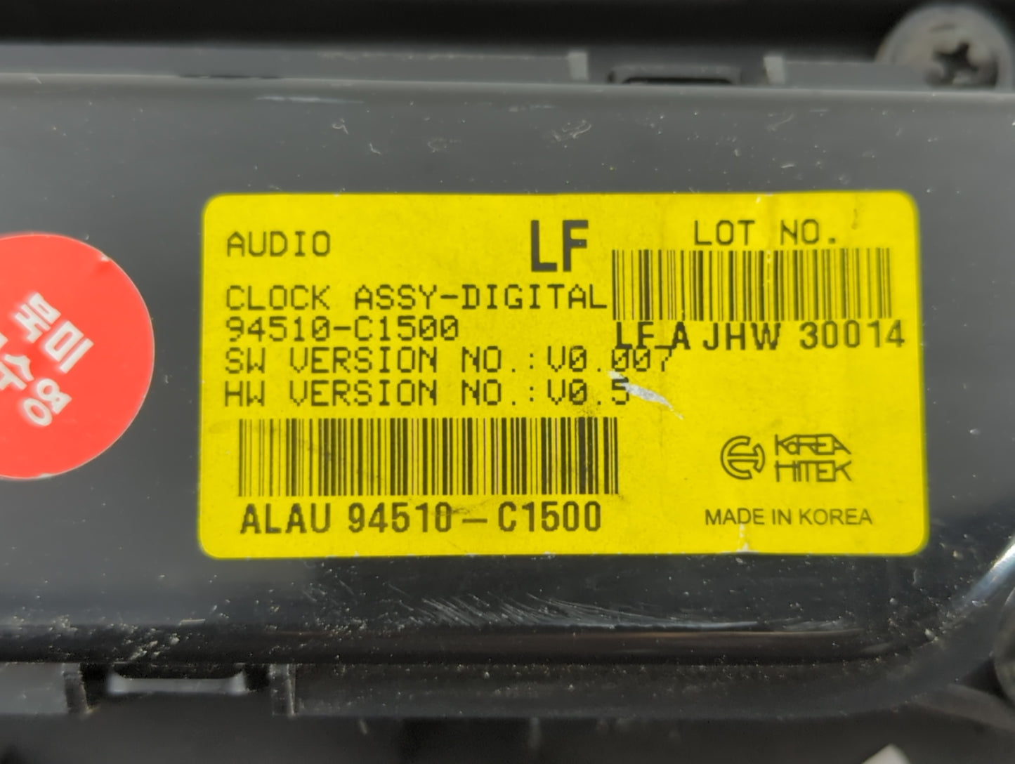 2015-2017 Hyundai Sonata Climate Control Module Temperature AC/Heater Replacement P/N:94510-C1500 Fits Fits 2015 2016 2017 O