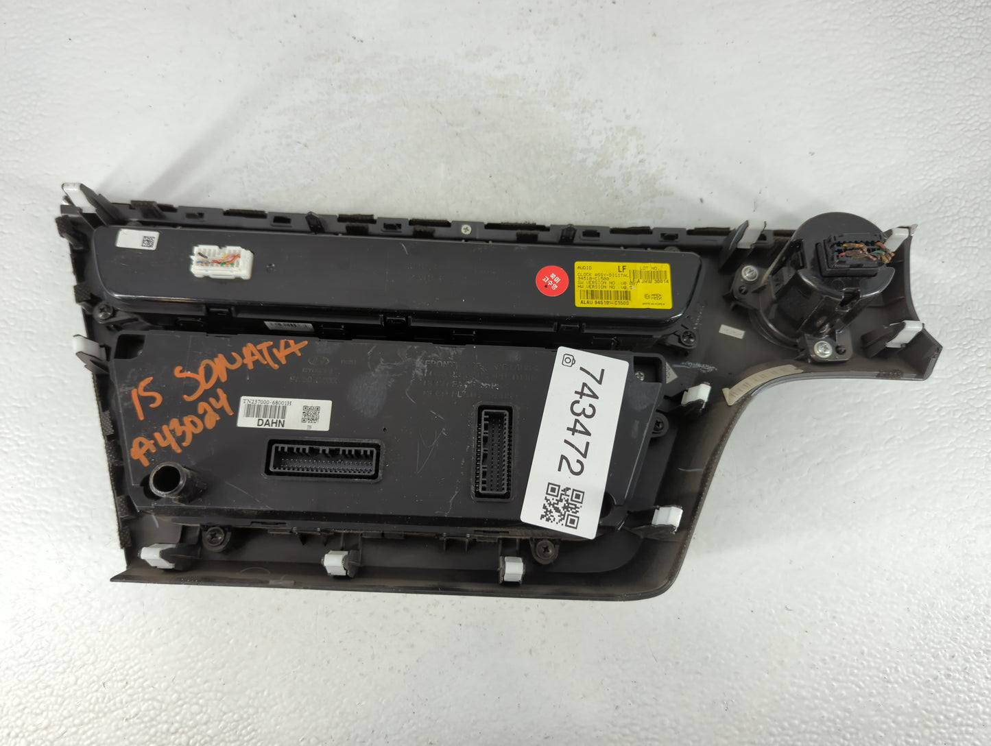 2015-2017 Hyundai Sonata Climate Control Module Temperature AC/Heater Replacement P/N:94510-C1500 Fits Fits 2015 2016 2017 O