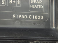 2015 Hyundai Sonata Fusebox Fuse Box Panel Relay Module P/N:91950-C1820 Fits OEM Used Auto Parts - Oemusedautoparts1.com