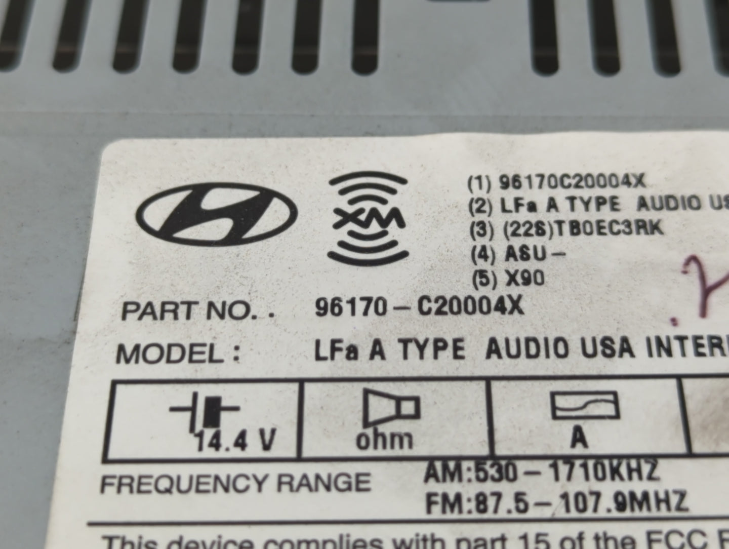 2015-2017 Hyundai Sonata Am Fm Cd Player Radio Receiver - Oemusedautoparts1.com