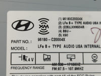 2012-2015 Hyundai Sonata Radio AM FM Cd Player Receiver Replacement P/N:96180-C20004X Fits Fits 2012 2013 2014 2015 OEM Used