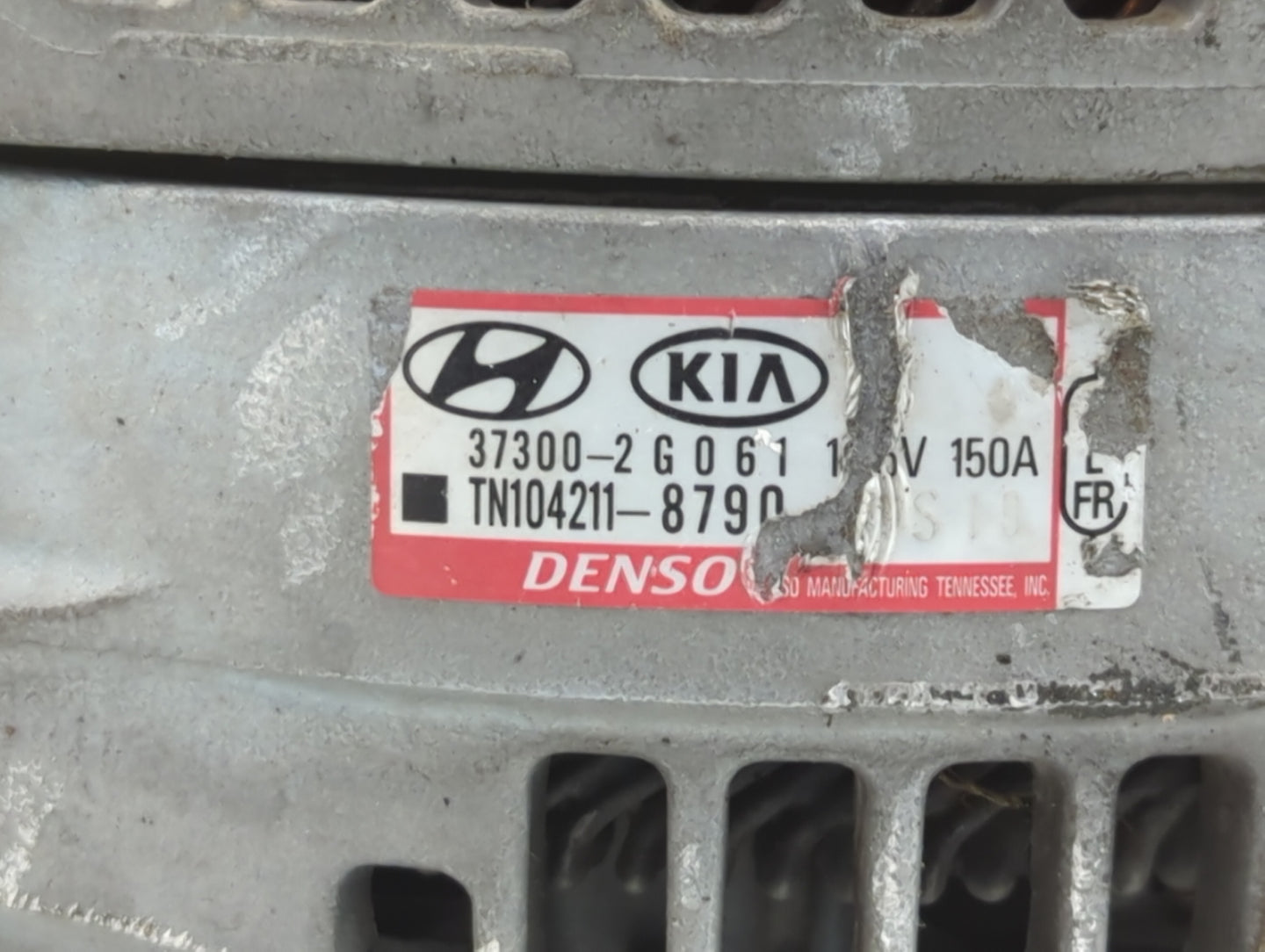 2015-2019 Hyundai Sonata Alternator Replacement Generator Charging Assembly Engine OEM P/N:37300-2G061 Fits OEM Used Auto Pa