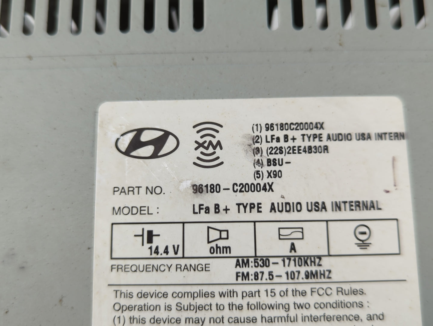 2015-2015 Hyundai Sonata Am Fm Cd Player Radio Receiver - Oemusedautoparts1.com