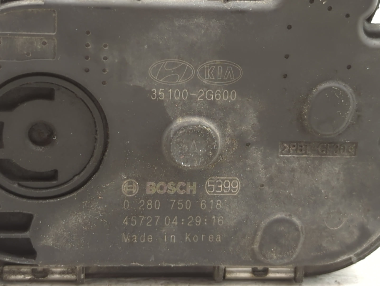 2015-2019 Hyundai Sonata Throttle Body P/N:0 280 750 618 35100-2G600 Fits Fits 2015 2016 2017 2018 2019 2020 2021 OEM Used A