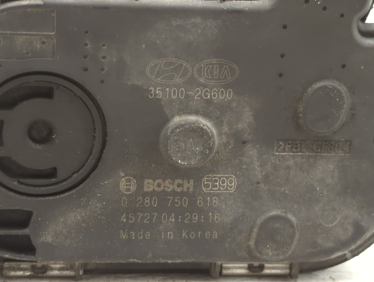 2015-2019 Hyundai Sonata Throttle Body P/N:0 280 750 618 35100-2G600 Fits Fits 2015 2016 2017 2018 2019 2020 2021 OEM Used A