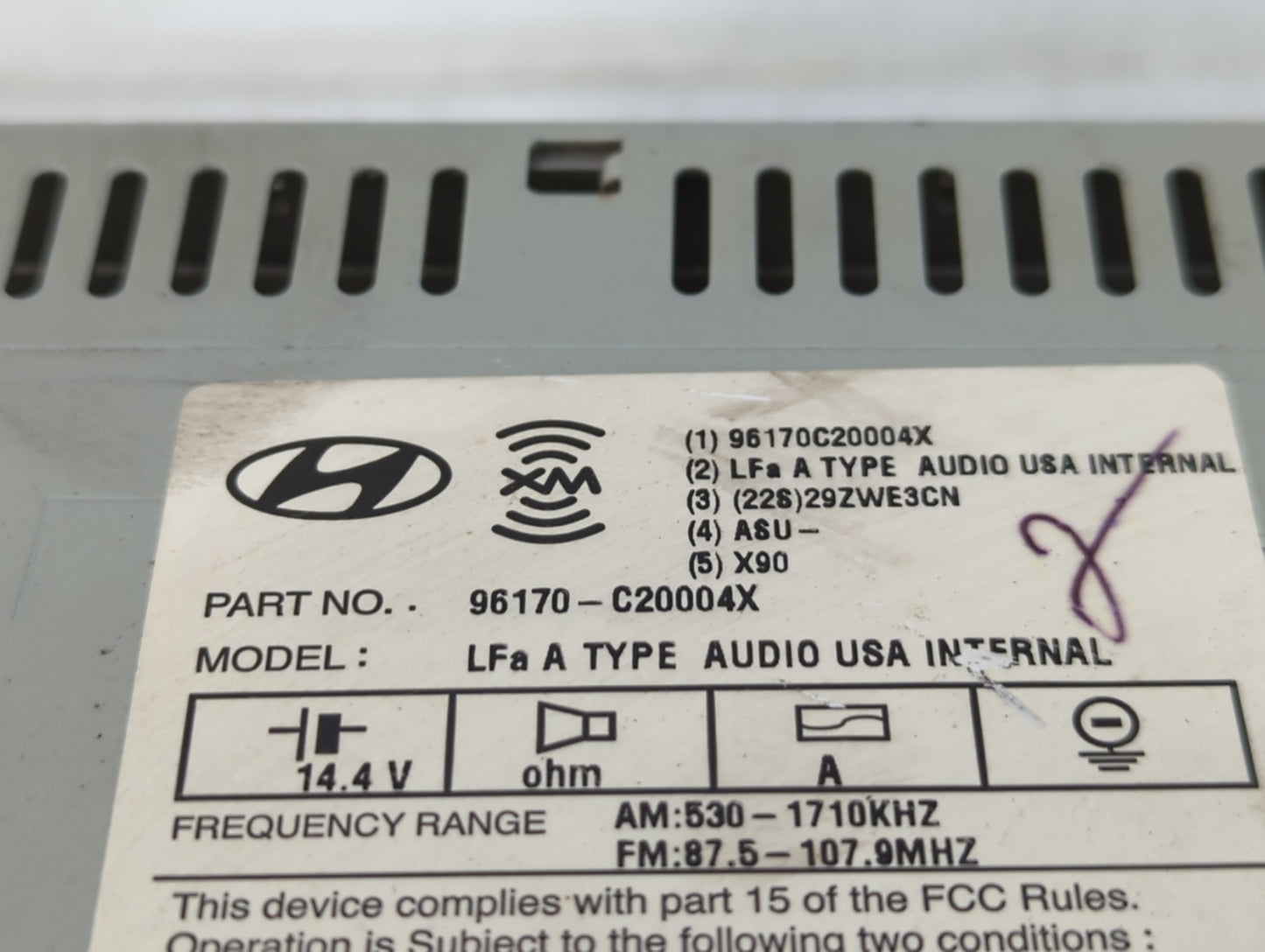 2015-2015 Hyundai Sonata Am Fm Cd Player Radio Receiver - Oemusedautoparts1.com