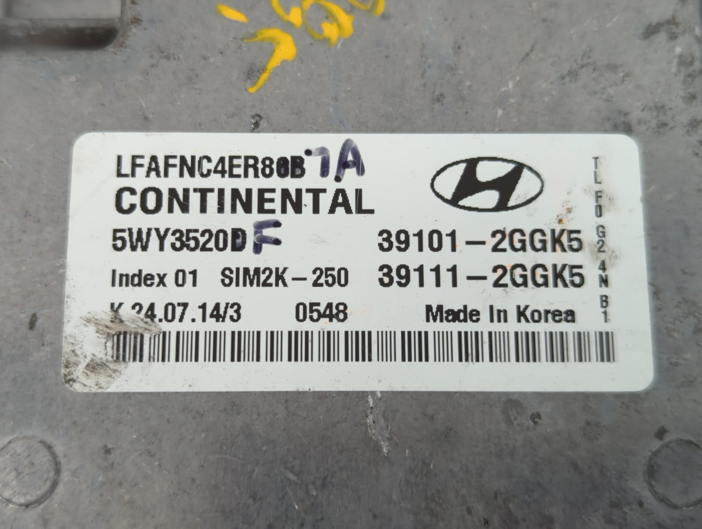 2015-2017 Hyundai Sonata PCM Engine Control Computer ECU ECM PCU OEM P/N:39101-2GGK5 Fits Fits 2015 2016 2017 OEM Used Auto 