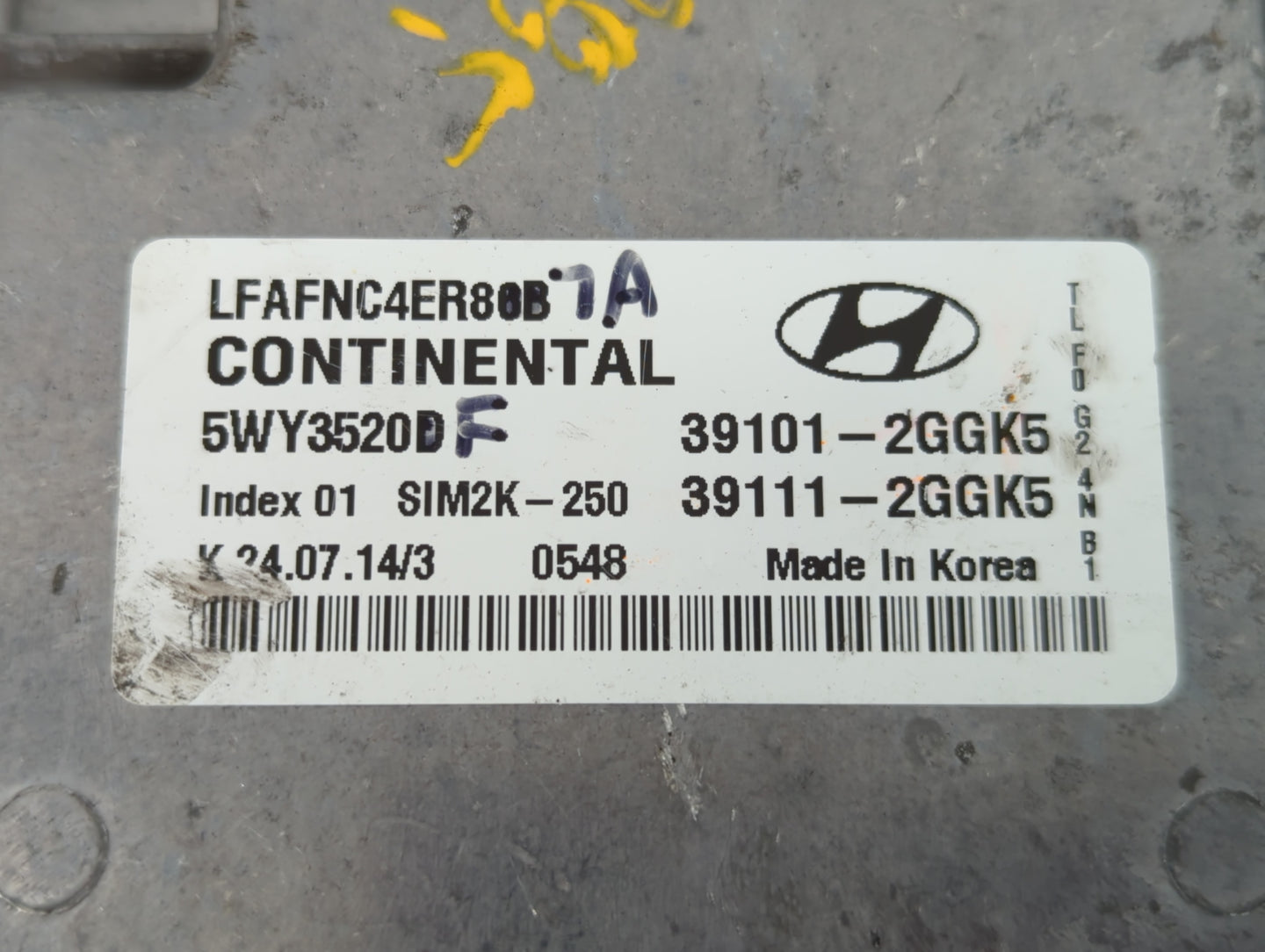 2015-2017 Hyundai Sonata PCM Engine Control Computer ECU ECM PCU OEM P/N:39101-2GGK5 Fits Fits 2015 2016 2017 OEM Used Auto 