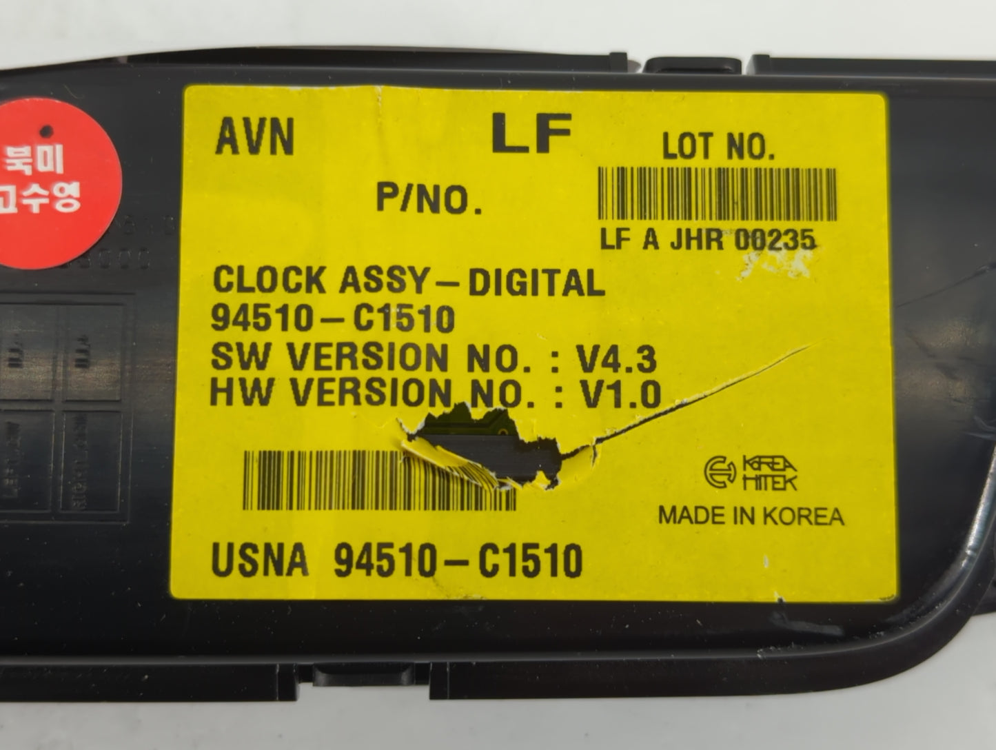 2015-2017 Hyundai Sonata Climate Control Module Temperature AC/Heater Replacement P/N:94510-C1510 Fits Fits 2015 2016 2017 O