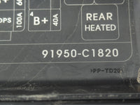 2015 Hyundai Sonata Fusebox Fuse Box Panel Relay Module P/N:PP-TD20 91950-C1820, 6423-0102-7-000 Fits OEM Used Auto Parts - 