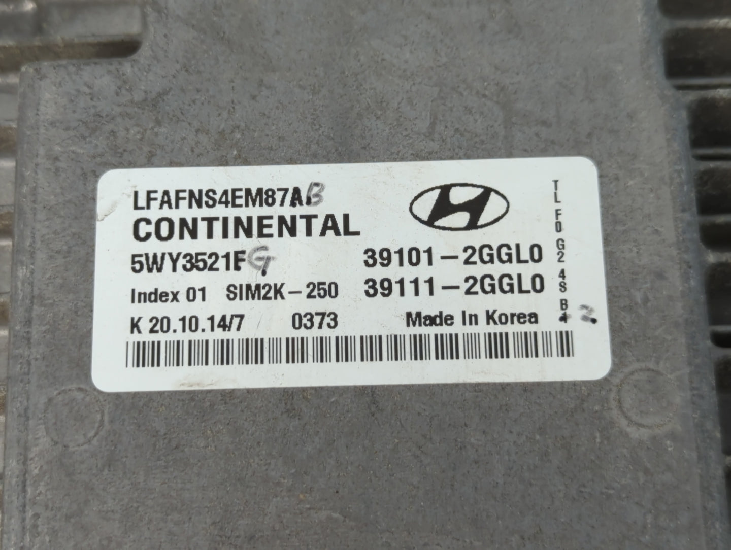 2015-2017 Hyundai Sonata PCM Engine Control Computer ECU ECM PCU OEM P/N:39111-2GGL0 39101-2GGL0 Fits Fits 2015 2016 2017 OE