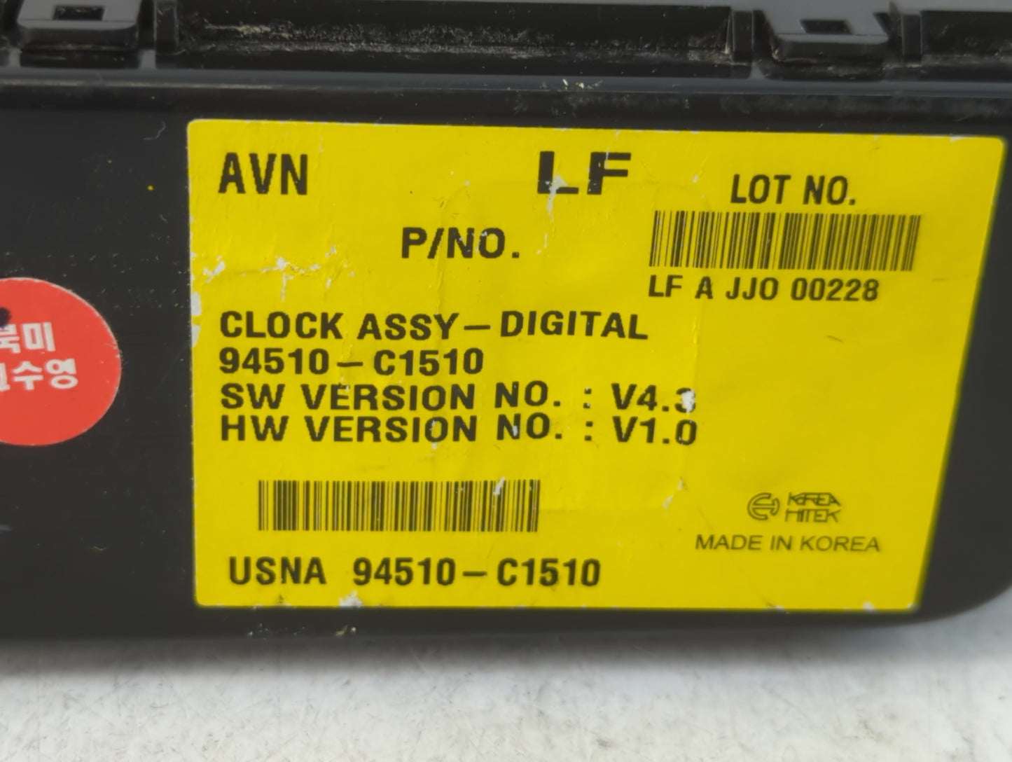 2015-2017 Hyundai Sonata Climate Control Module Temperature AC/Heater Replacement P/N:94510-C1510 Fits Fits 2015 2016 2017 O