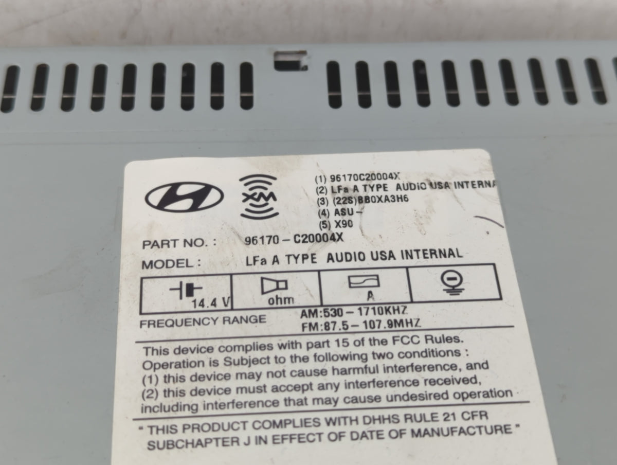 2015-2017 Hyundai Sonata Radio AM FM Cd Player Receiver Replacement P/N:96170-C20004X Fits Fits 2015 2016 2017 OEM Used Auto