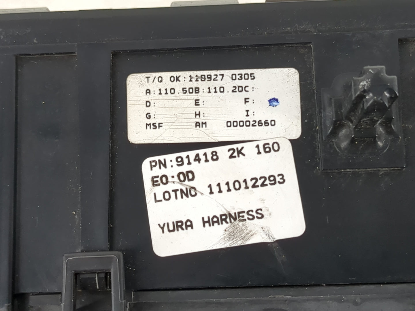 2014-2015 Hyundai Tucson Fusebox Fuse Box Panel Relay Module P/N:91418 2K 160 Fits Fits 2014 2015 OEM Used Auto Parts - Oemu