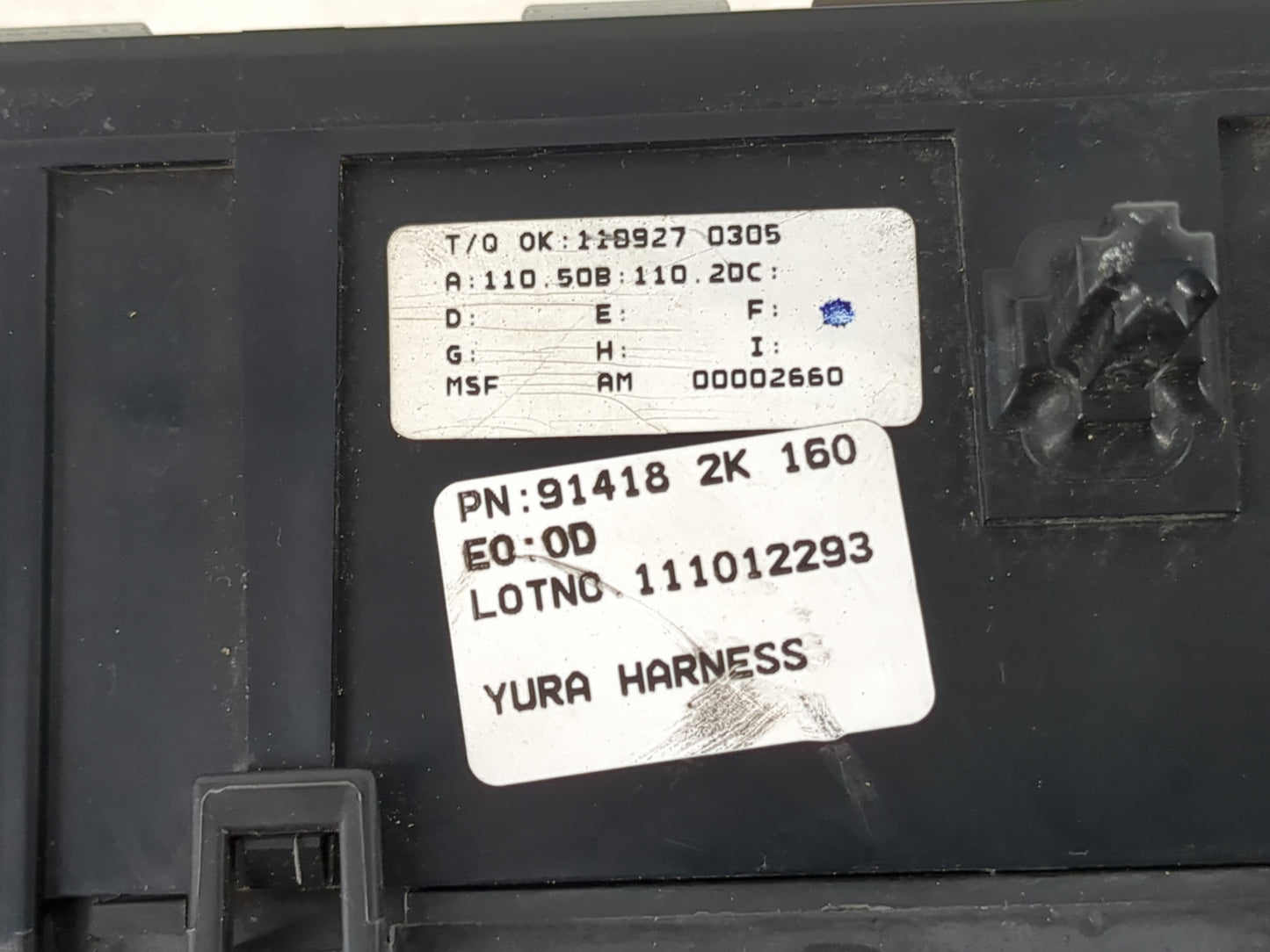 2014-2015 Hyundai Tucson Fusebox Fuse Box Panel Relay Module P/N:91418 2K 160 Fits Fits 2014 2015 OEM Used Auto Parts - Oemu
