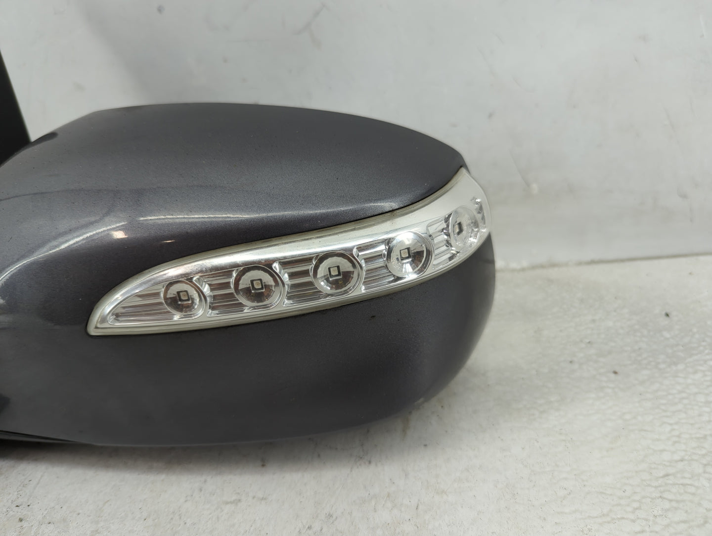 2015 Hyundai Tucson Driver Left Side View Power Door Mirror Dark Grey - Oemusedautoparts1.com