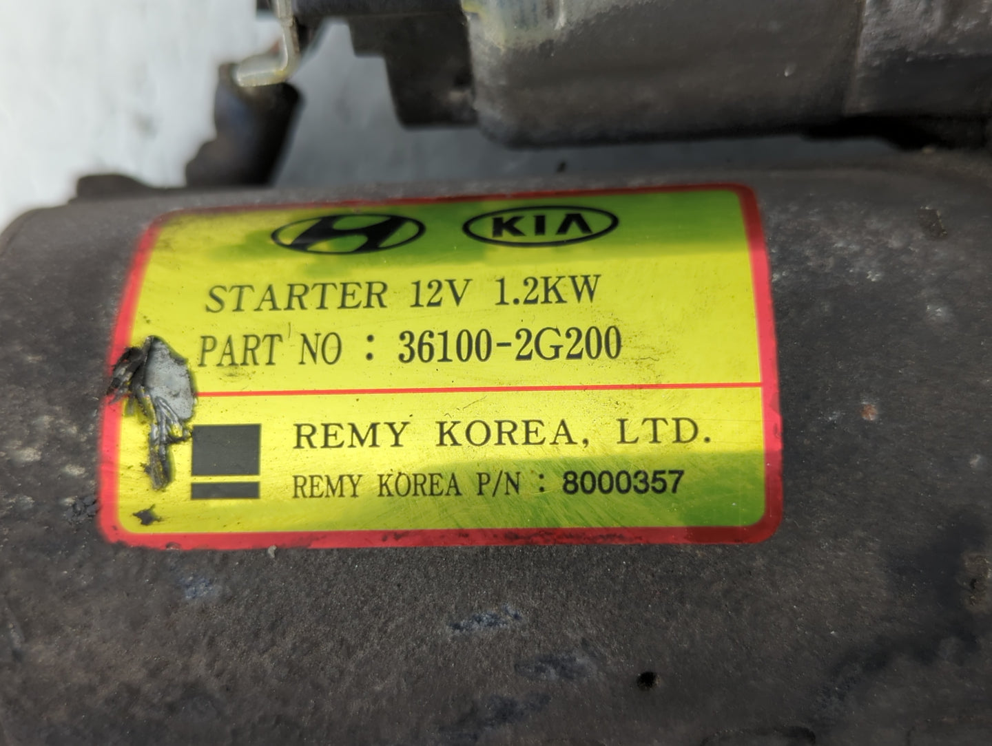 2010-2015 Hyundai Tucson Car Starter Motor Solenoid OEM P/N:36100-2G200 Fits Fits 2008 2009 2010 2011 2012 2013 2014 2015 20