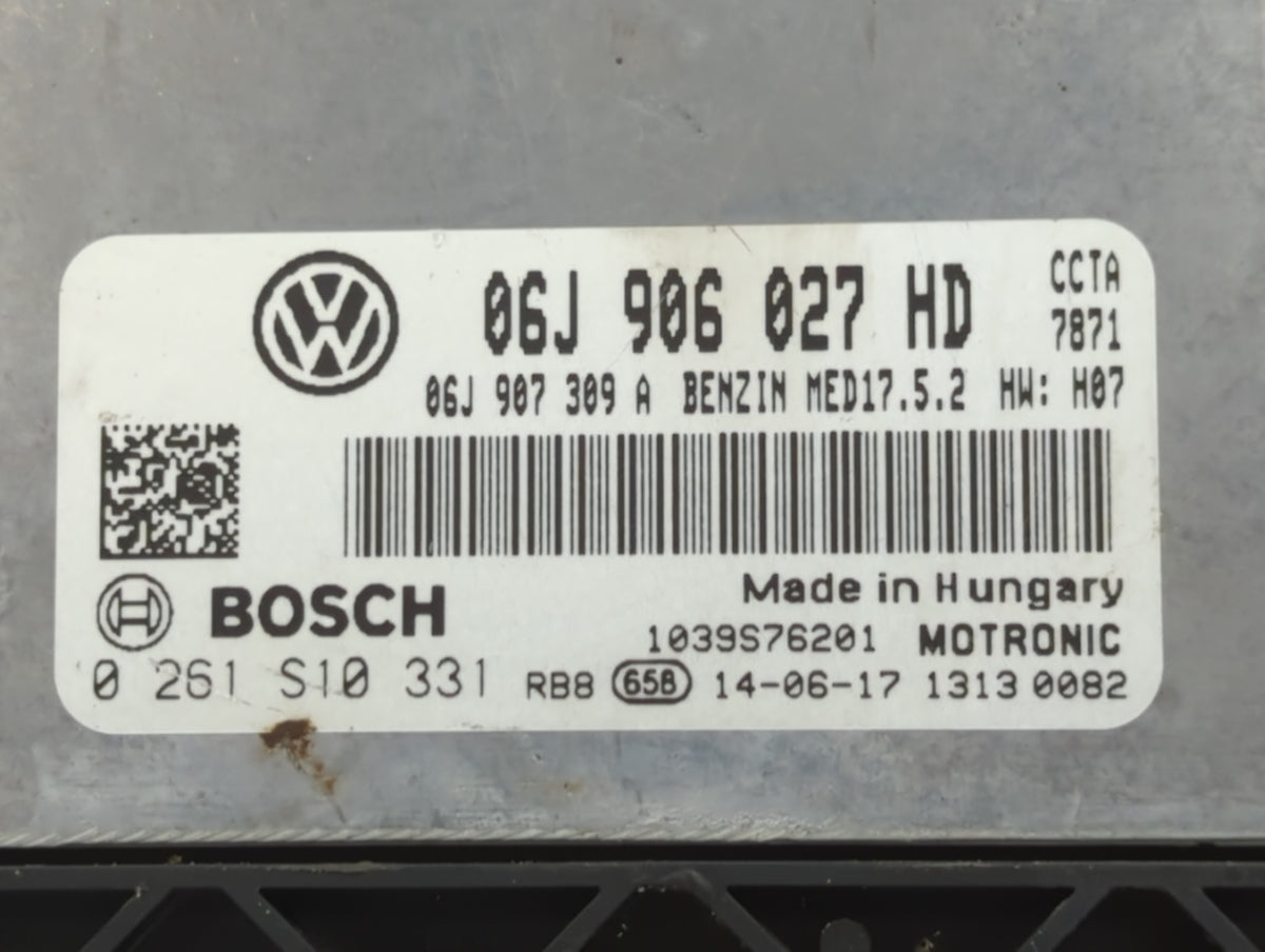 2015 Hyundai Tucson PCM Engine Control Computer ECU ECM PCU OEM P/N:06J 906 027 HD Fits Fits 2014 OEM Used Auto Parts - Oemu