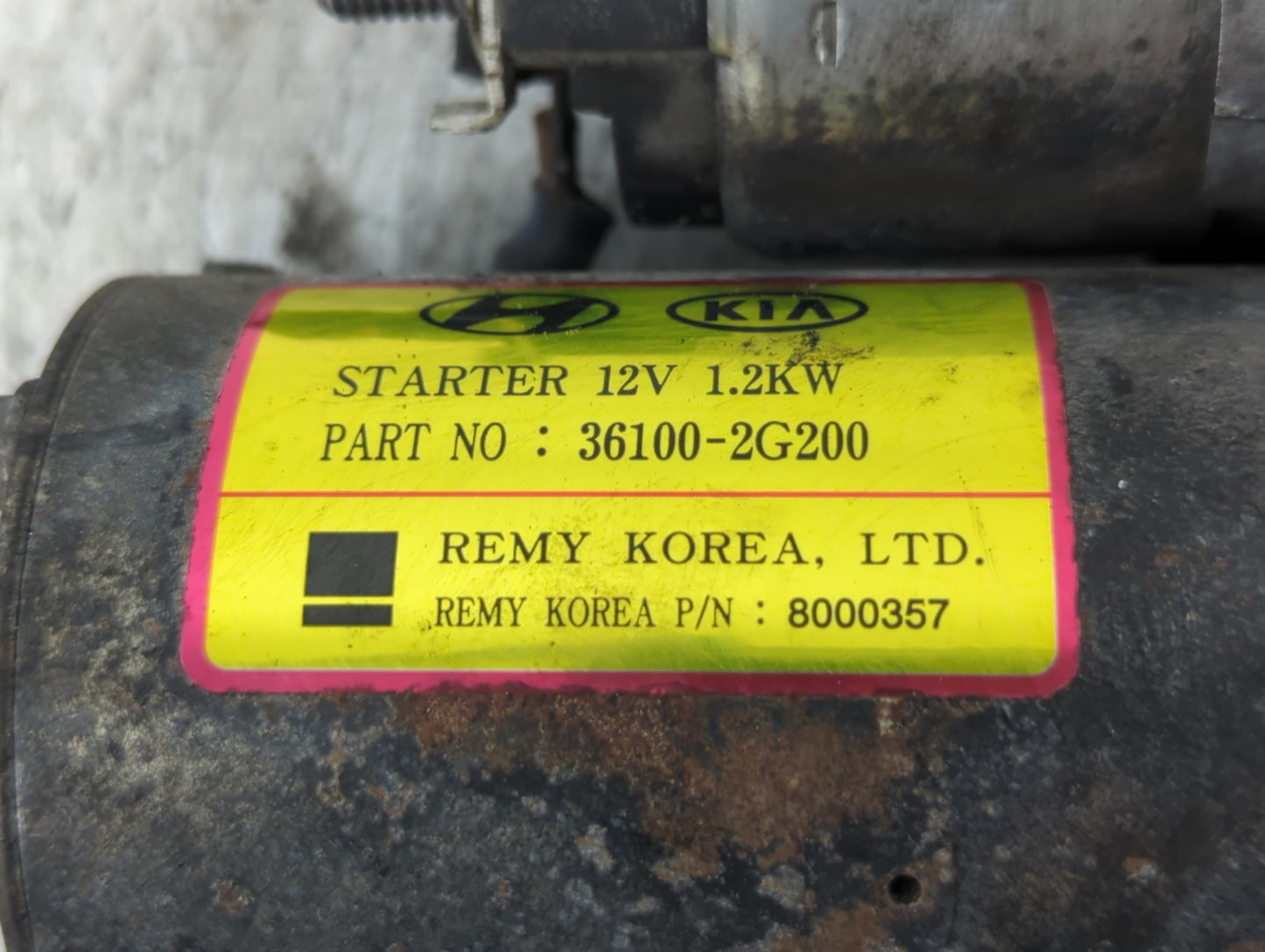 2010-2015 Hyundai Tucson Car Starter Motor Solenoid OEM P/N:36100-2G200 Fits Fits 2008 2009 2010 2011 2012 2013 2014 2015 20
