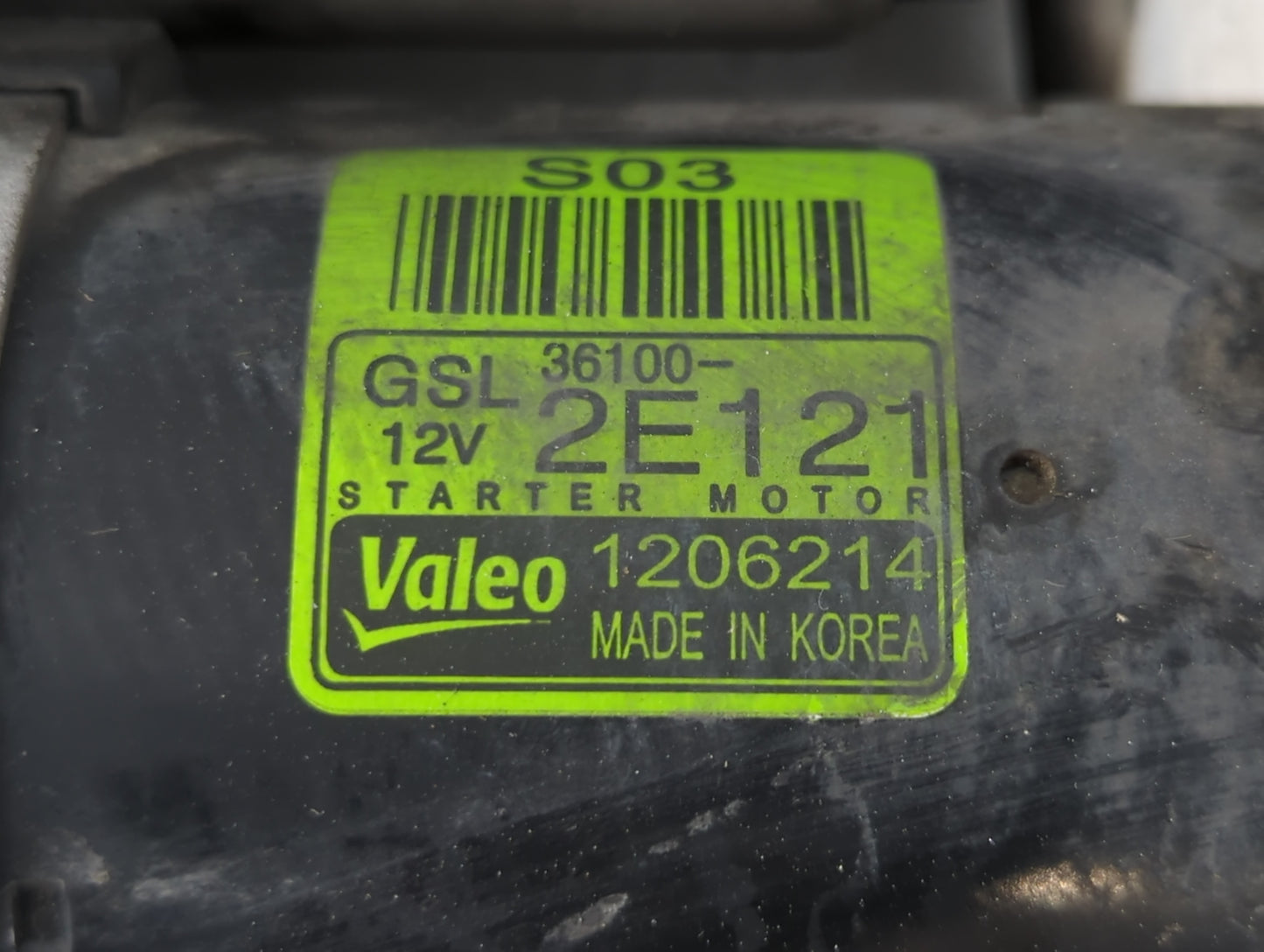 2014-2015 Hyundai Tucson Car Starter Motor Solenoid OEM P/N:1206214 36100-2E121 Fits Fits 2014 2015 2016 OEM Used Auto Parts
