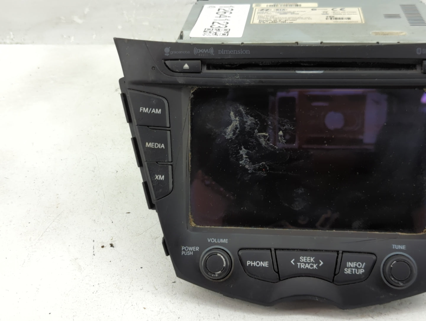 2012-2015 Hyundai Veloster Radio AM FM Cd Player Receiver Replacement P/N:96560-2V700 Fits Fits 2012 2013 2014 2015 OEM Used