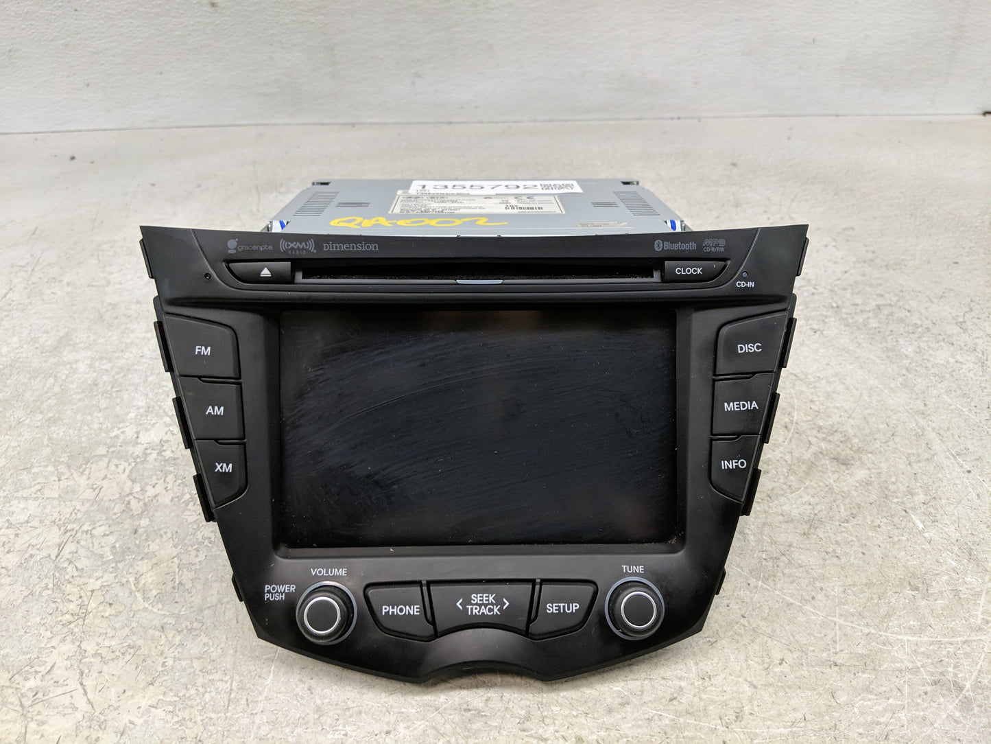 2014-2017 Hyundai Veloster Radio AM FM Cd Player Receiver Replacement P/N:965602V731 Fits Fits 2014 2015 2016 2017 OEM Used 