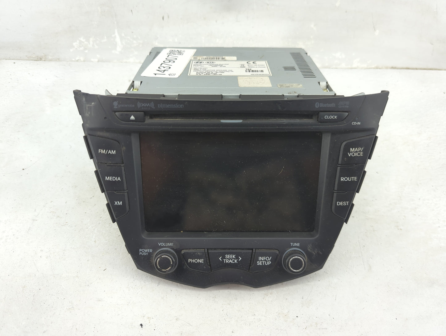 2012-2015 Hyundai Veloster Radio AM FM Cd Player Receiver Replacement P/N:96560-2V700 Fits Fits 2012 2013 2014 2015 OEM Used