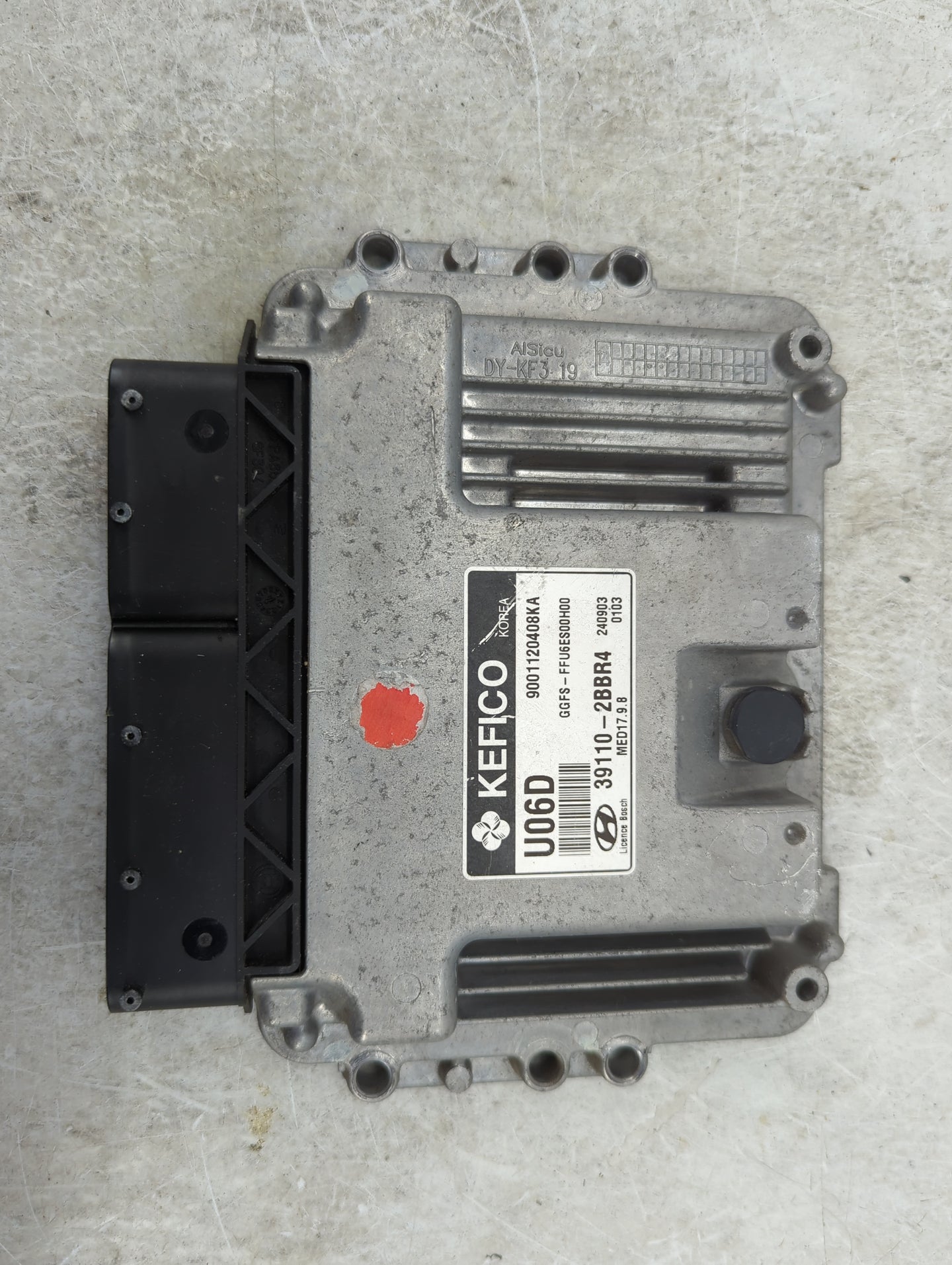 2015 Hyundai Veloster PCM Engine Control Computer ECU ECM PCU OEM P/N:39110-2BBR4 9001120408KA, GGFS-FFU6ES00H00, MED17.9.8 