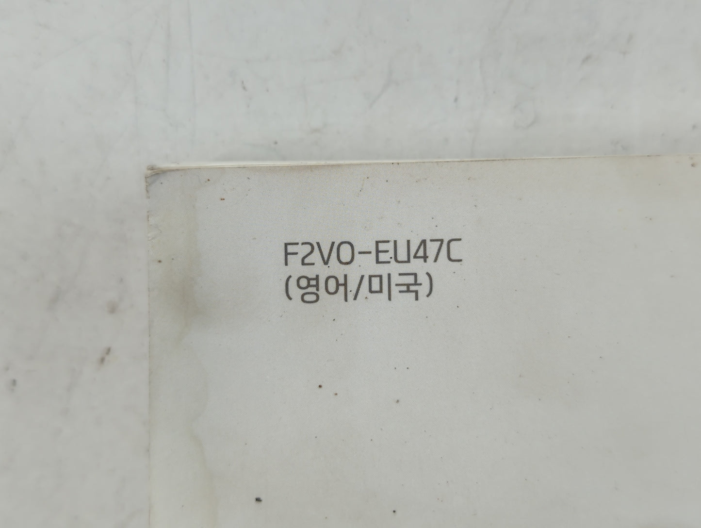 2015 Hyundai Veloster Owners Manual Book Guide P/N:F2V0-EU47C OEM Used Auto Parts - Oemusedautoparts1.com