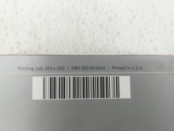 2015 Infiniti Q40 Owners Manual Book Guide OEM Used Auto Parts