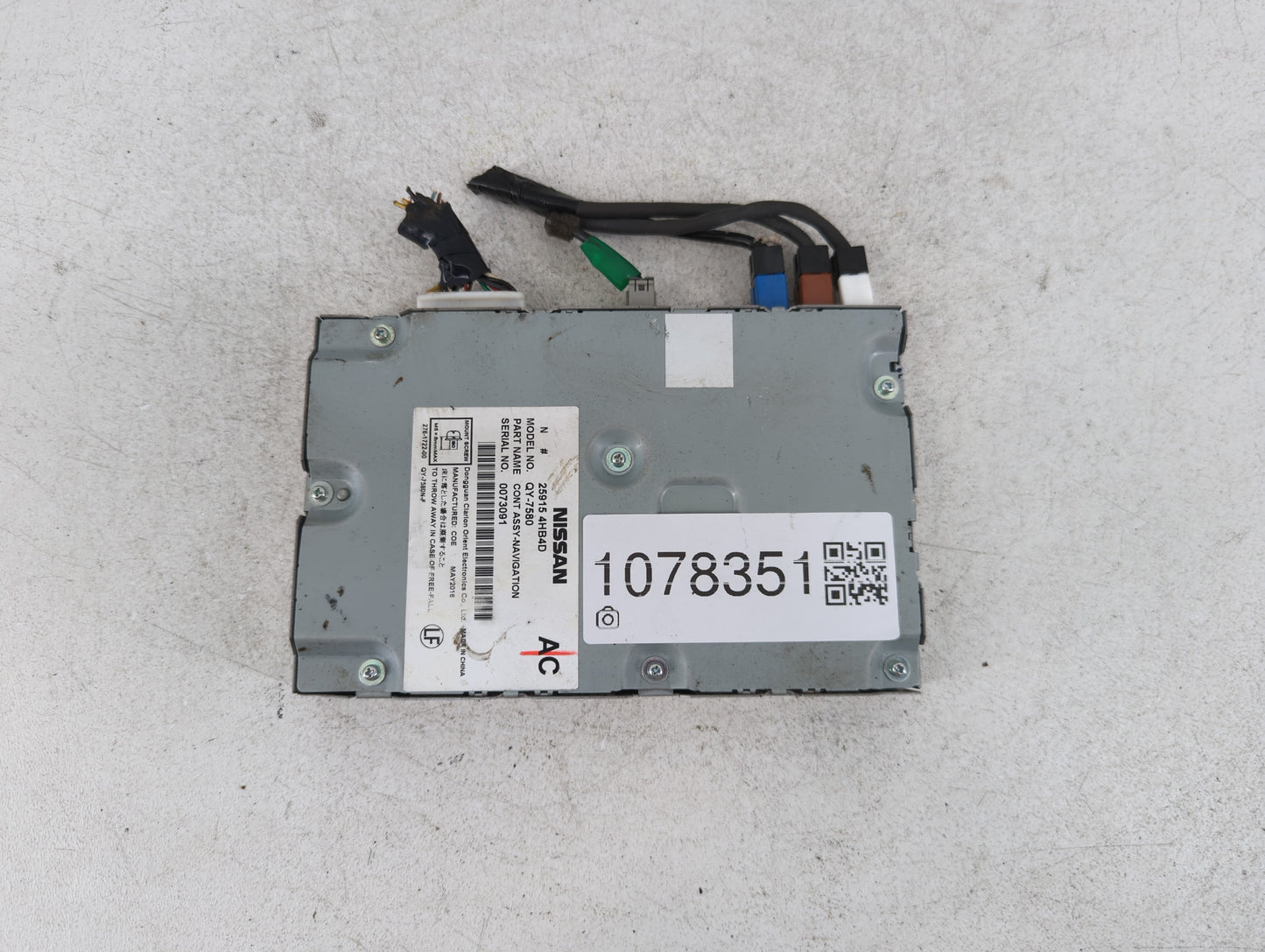 2015-2015 Infiniti Q50 Information-gps-tv Control Module 25915 4hb4d - Oemusedautoparts1.com