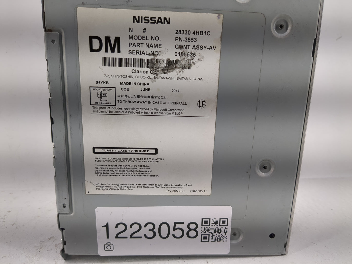 2014-2018 Infiniti Q50 Radio AM FM Cd Player Receiver Replacement P/N:28330 4HB1C Fits Fits 2014 2015 2016 2017 2018 OEM Use