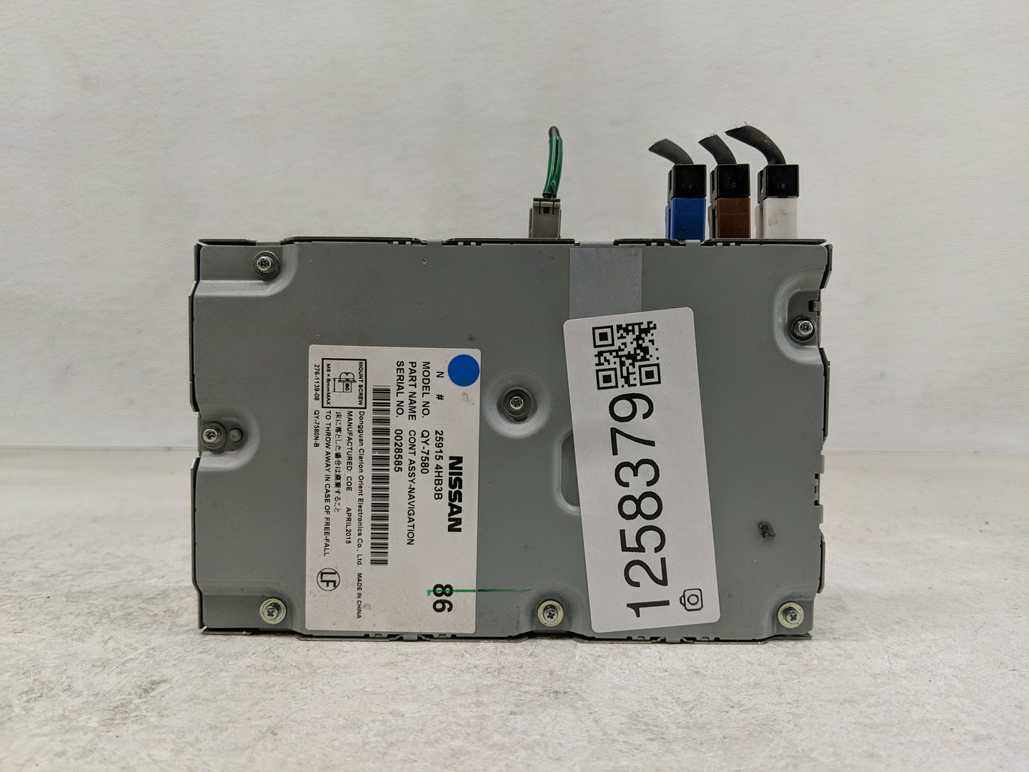 2015 Infiniti Q50 Radio AM FM Cd Player Receiver Replacement P/N:25915 4HB3B Fits OEM Used Auto Parts - Oemusedautoparts1.co