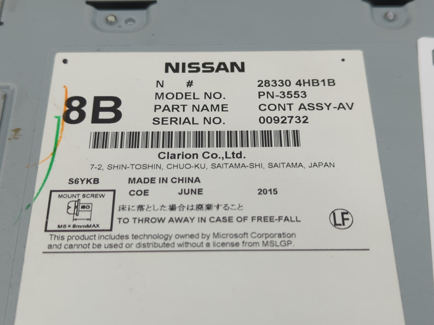 2014-2018 Infiniti Q50 Radio AM FM Cd Player Receiver Replacement P/N:28330-4HB1B Fits Fits 2014 2015 2016 2017 2018 OEM Use