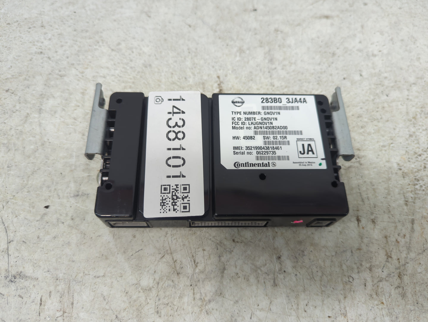 2014-2019 Infiniti Q50 Communication Control Module 283b0 3ja4a - Oemusedautoparts1.com