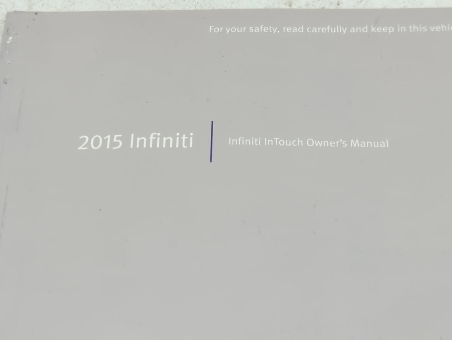 2015 Infiniti Q50 Owners Manual Book Guide OEM Used Auto Parts - Oemusedautoparts1.com