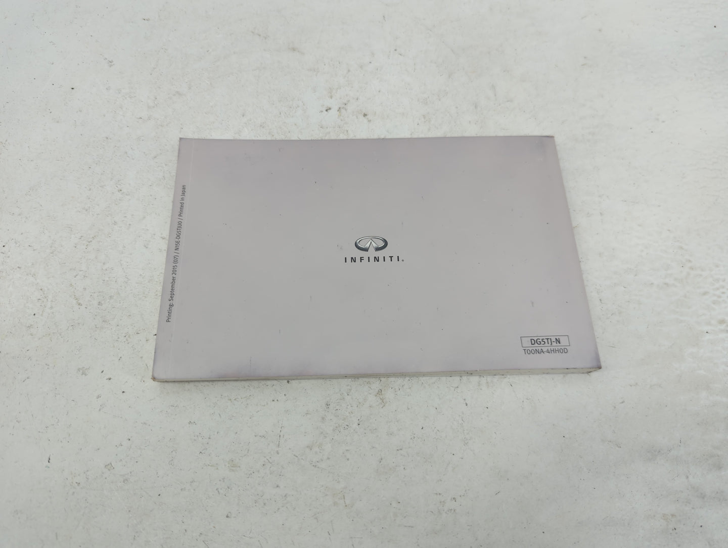 2015 Infiniti Q50 Owners Manual Book Guide OEM Used Auto Parts - Oemusedautoparts1.com