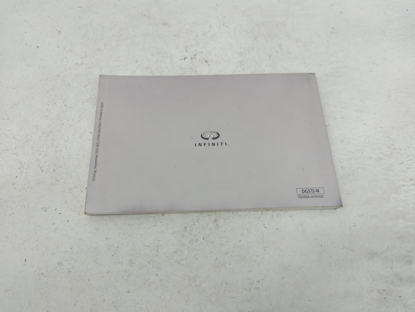 2015 Infiniti Q50 Owners Manual Book Guide OEM Used Auto Parts - Oemusedautoparts1.com