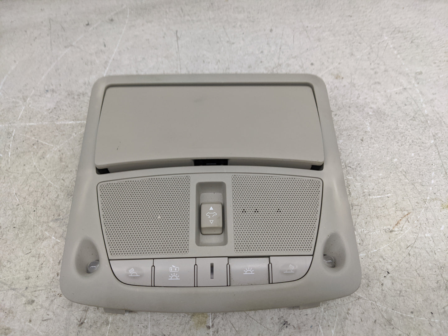 2015 Infiniti Q50 Overhead Roof Console Tan - Oemusedautoparts1.com