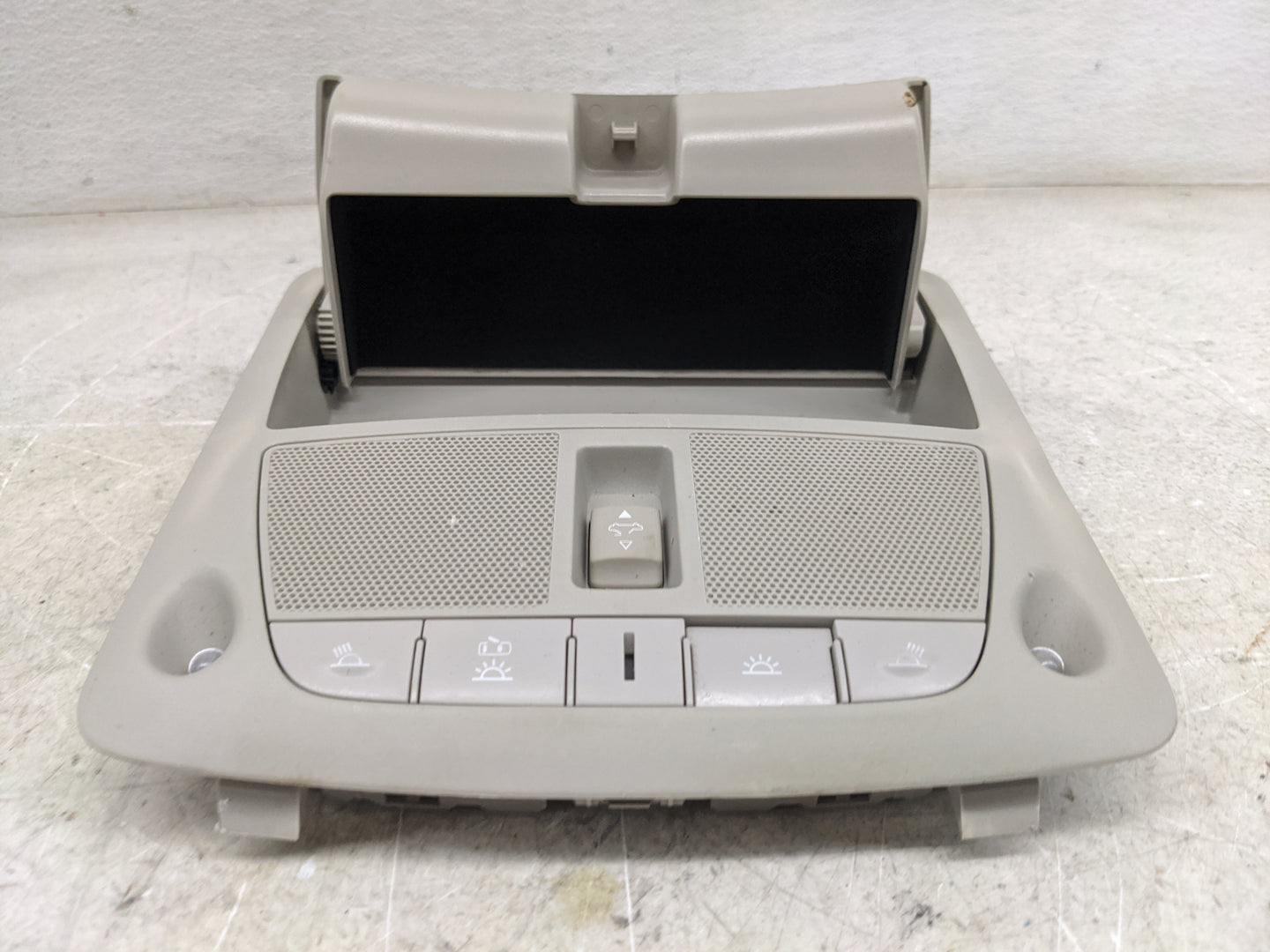 2015 Infiniti Q50 Overhead Roof Console Tan - Oemusedautoparts1.com